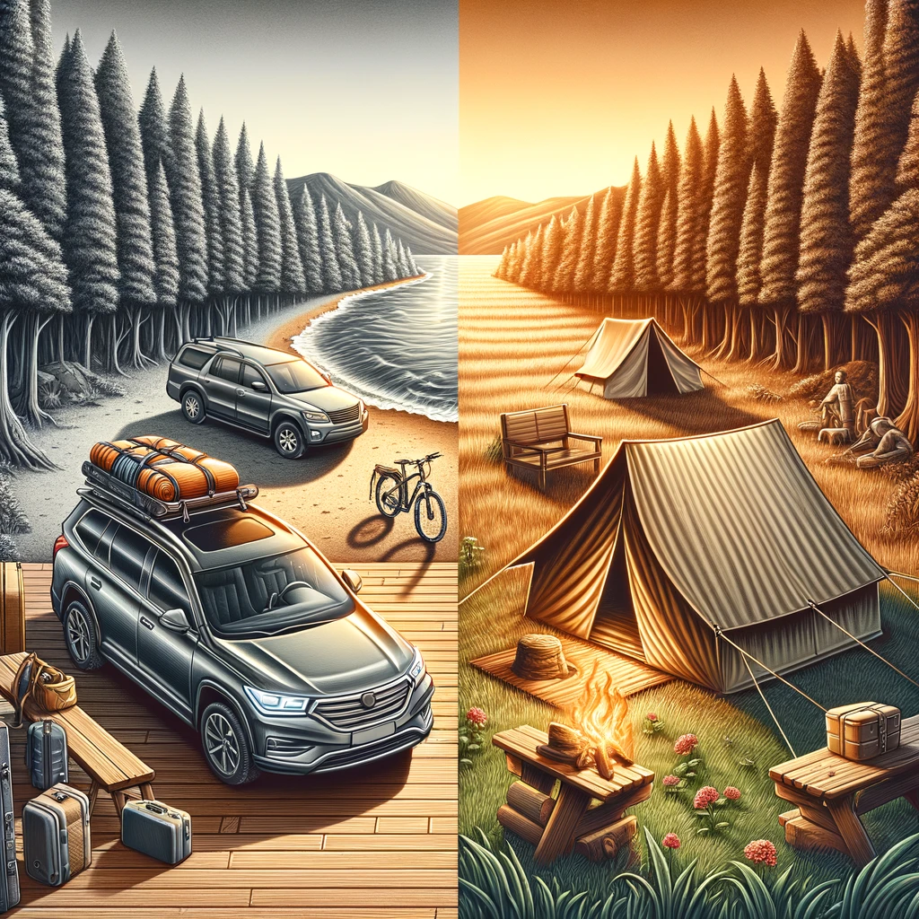 car camping vs tent  camping